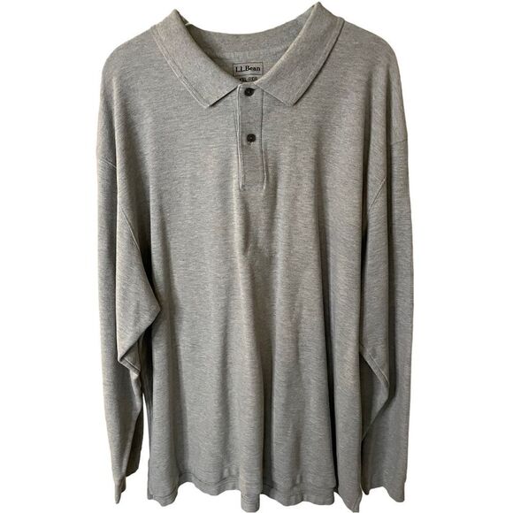 L.L. Bean long sleeve gray golf shirt, XXL - Picture 1 of 3